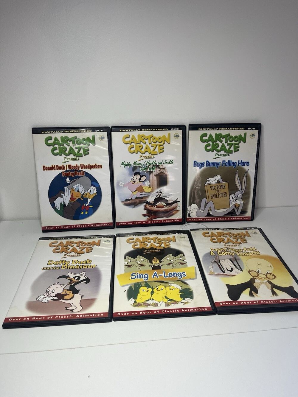 Cartoon Craze Lot of 6 DVD Packs Classic Animation Bugs Bunny Tweety Daffy Duck